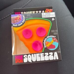 Nee Doh Squeezzza Pizza Squeeze Toy - Orange & Pink